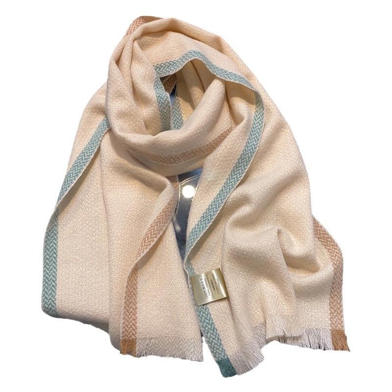 100 wool winter warm scarf women's shawl dual-purpose soft thickened fashion versatile scarf women