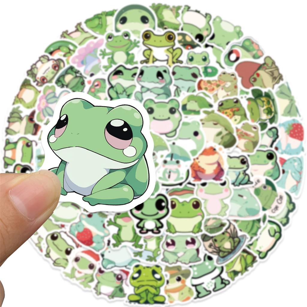 100Pcs Froggy Stickers Cartoon Animal Stickers for Journal Planner Pen Case Children Stickers for Rewarding Scrapbooking