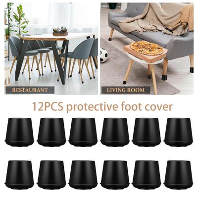 12Pcs Stuhl Bein Kappen Hocker Bein Protektoren Tragen Beständig Anti-Scratch Einfache Installation Boden