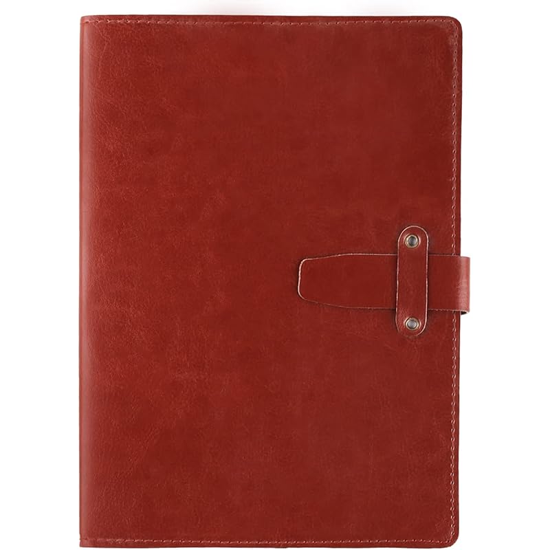 Cubic Diary with Pu Leather Cover for Writing, Planning, Travel, Office Use, A5 Paper Size, Hard Bound Journal with Magn