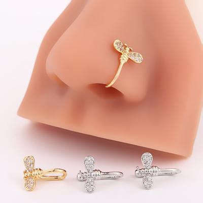 Stylish And Simple Little Bee Nose Ring, Cold Wind U-Shaped Nose Clip, Personalized Design Sense, No Piercing Nose Accessories