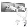 Dual Monitor Stand with C Clamp Expandable Display Bracket Holds Up To 19.8lbs Monitor Arm Desk Mount for Home Office