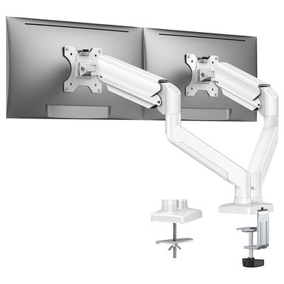 Dual Monitor Stand with C Clamp Expandable Display Bracket Holds Up To 19.8lbs Monitor Arm Desk Mount for Home Office