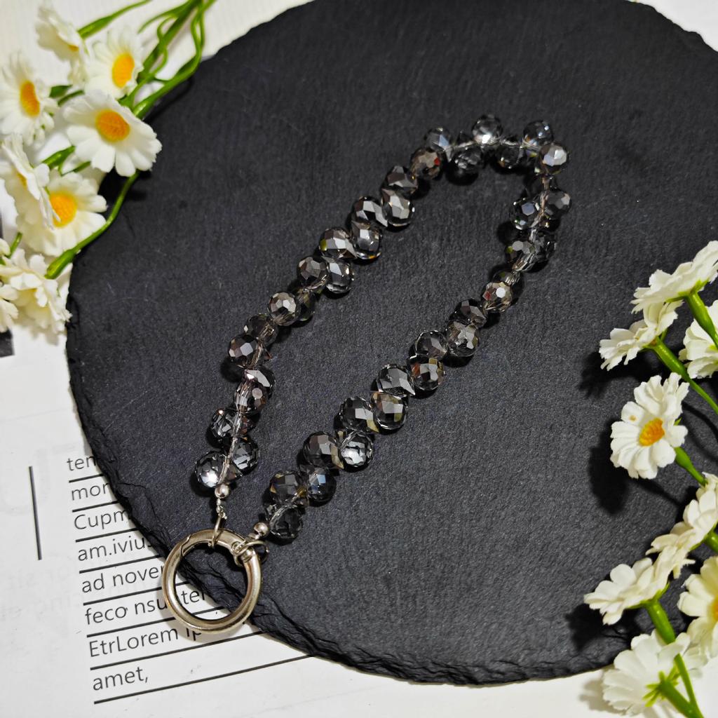 Teardrop Crystal Beaded Mobile Phone Lanyard Pendant Case Keychain Pendant Earphone Accessories Chain Light Luxury Jewelry New