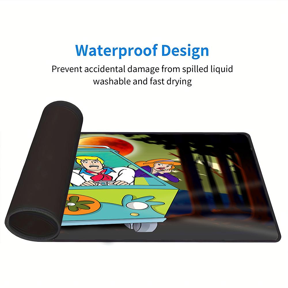 Scoobydoo Mystery Ride Large Gaming Mouse Pad Nonslip Rubber Base Waterproof Desk Mat For Office Pc Laptop