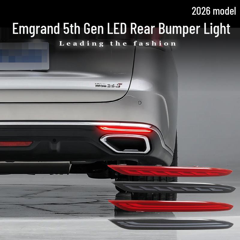 LED Flowing Turn Signal & Brake Light for 5th Gen Geely Emgrand Rear Bumper - Fits 26 Models