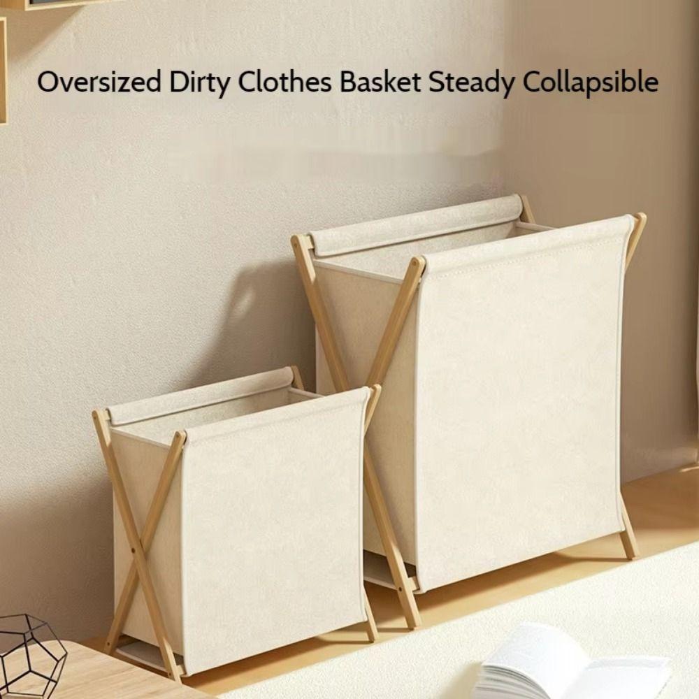 Cotton Linen Japanese Clothes Hamper Foldable Dirty Clothes Organizer Laundry Basket  Closet