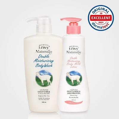 Ziegenmilch Duschgel 500ml + Ziegenmilch Körperlotion 350ml