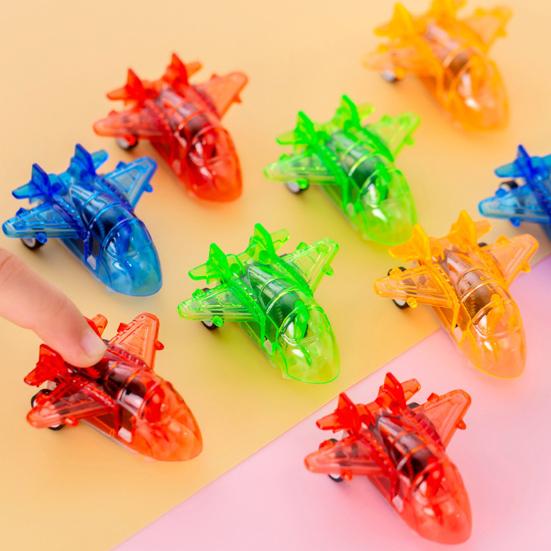 25Pcs Pull Back Mini Airplane Toy Clear Combat Aircraft Model Toddlers