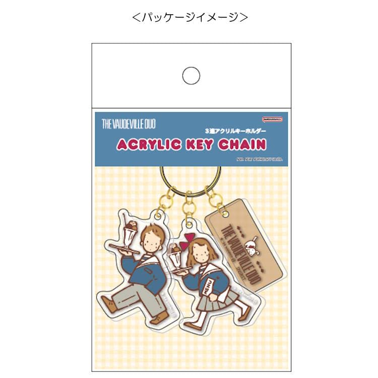 Sunstar Stationery Sanrio Character Retro Sanrio Vaudeville S8348189 Keychain, Acrylic, Characters, Duo,