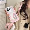 Cartoon Pink Tulip Colorful Mirror for Apple 16/15iphone13XR/MAX Huawei Mobile Phone Case
