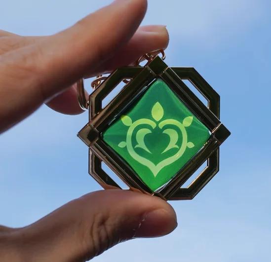 Genshin Impact Court Of Fontaine Vision Furina Weapon Chinese Game Periphery Glass Model Keychain Car Pendants Collectible Toy