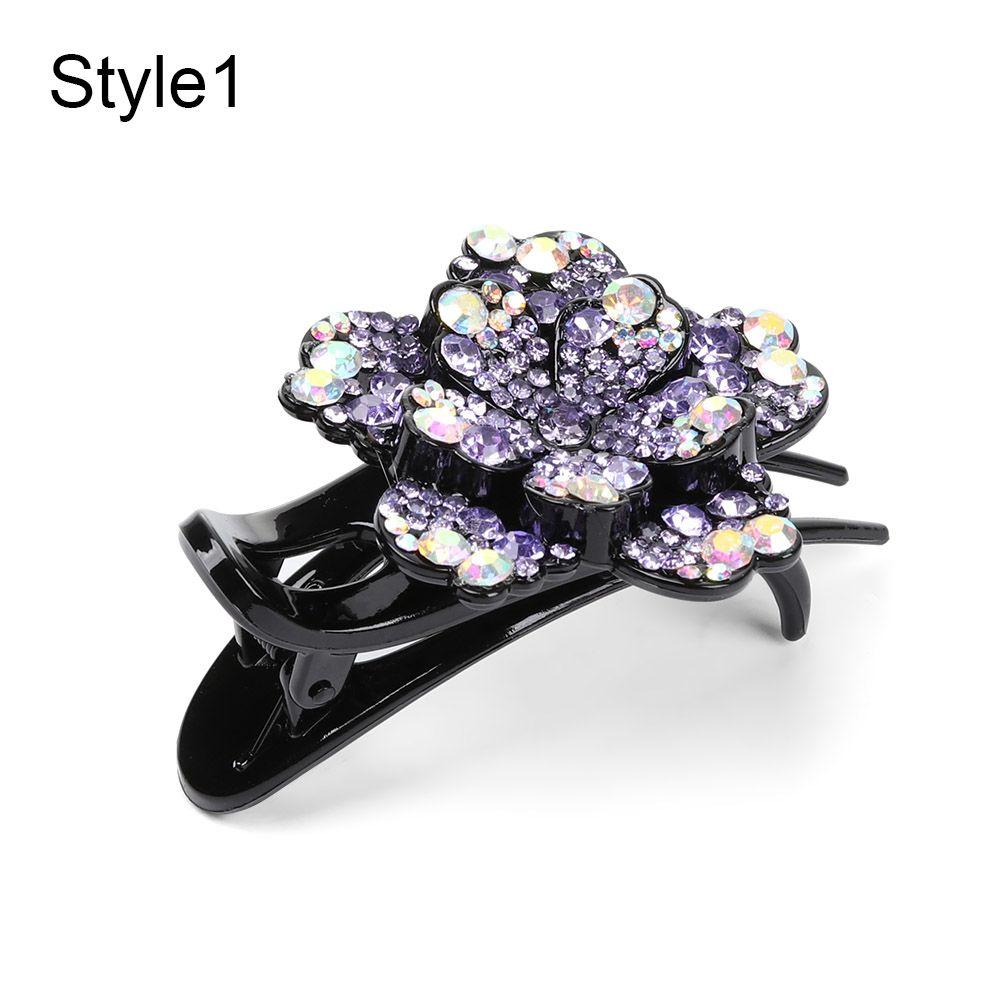 Durable Dovetail Crystal Hair Clips Rhinestone Hairpin Styling Tools Barrette
