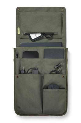 Kokuyo BIZRACK Laptop Clutch A4 Olive Bag-in-Bag Bag, 13.3-inch, Bag, Size, Vertical, Business, Green, Kaha-BRB135DG