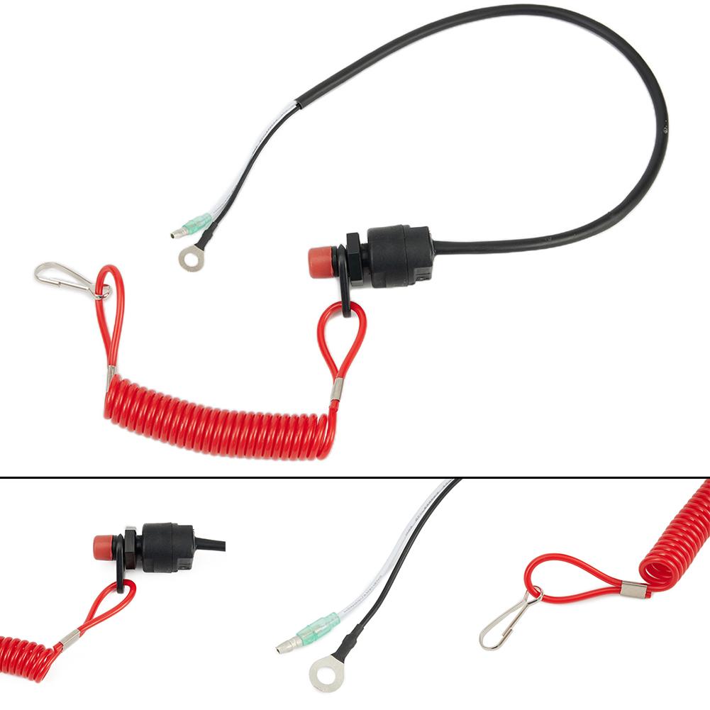 Kill Stop Switch With Safety Lanyard Clip For Boat Outboard Engine Motors Parts