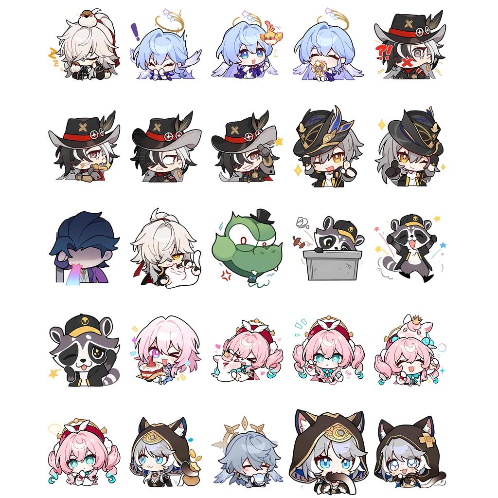 50Pcs Honkai Impact 3rd Game Star Trail Waterproof Stickers, Honkai Impact Starry Sky Cute Decals, Phone Cases, Laptop Cases, DIY Laptop Collectibles