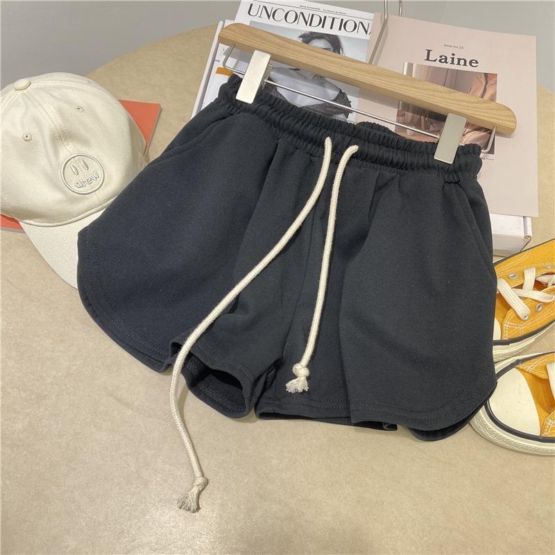 

Хлопковые шорты женские серые обручи для волос спортивные шорты женские летние шоу длинные фитнес уличные танцы широкие повседневные брюки тонкие 2XL чёрный