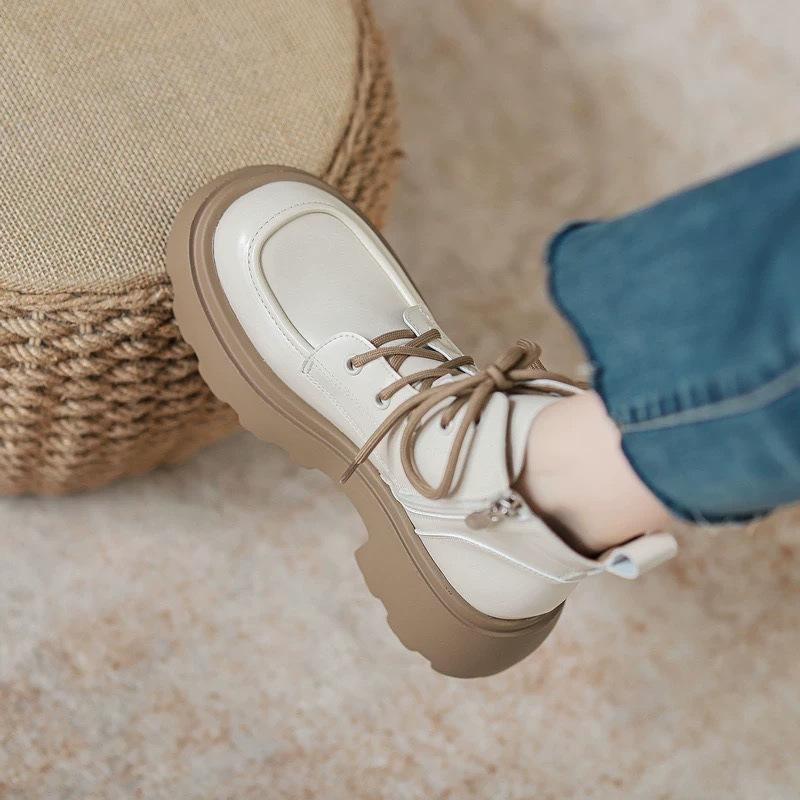 

М яка шкіра черевики Мартін жіночі черевики британський стиль платформа короткі черевики збільшення зросту локомотивні одинарні черевики 38