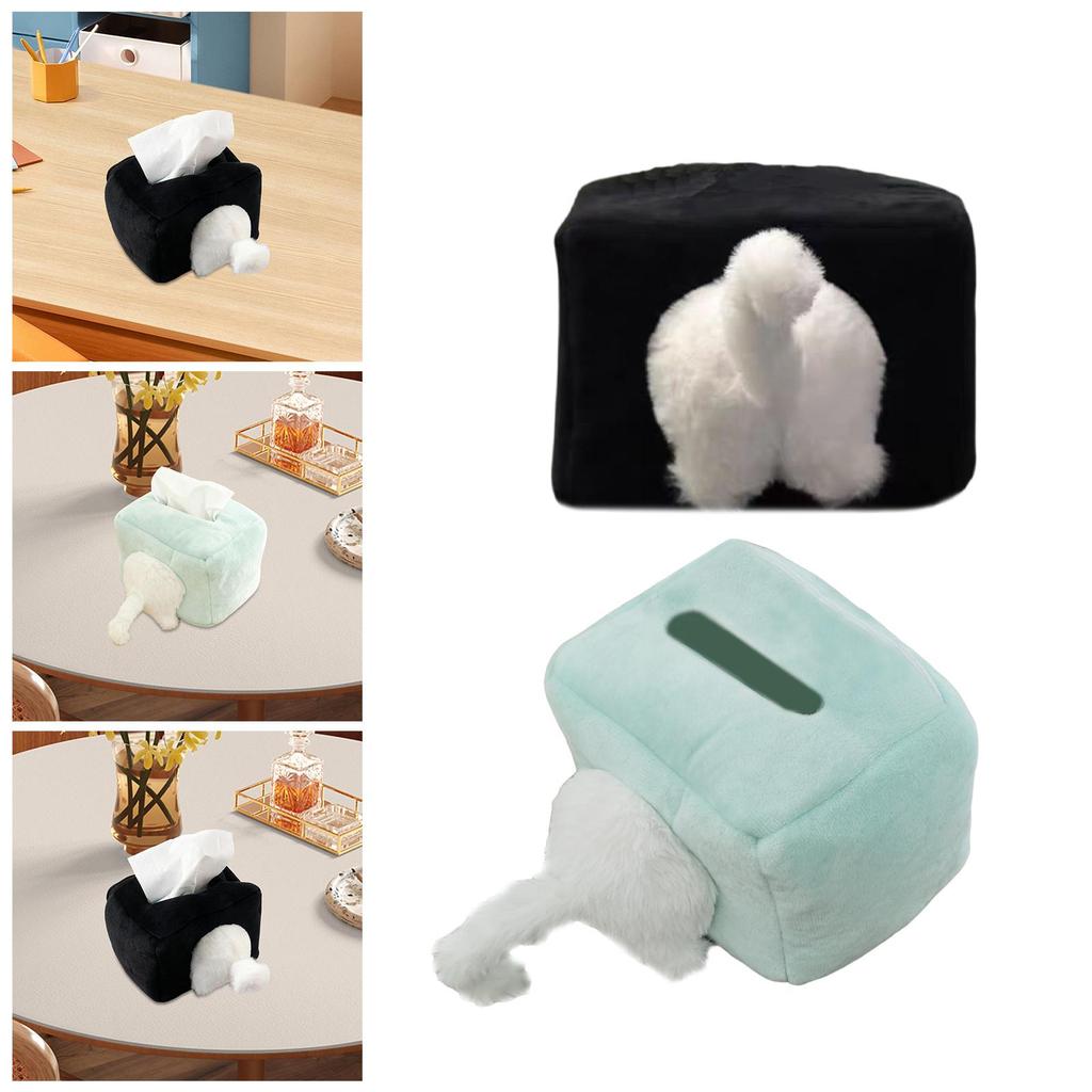 Cute Tissue Box Cover Paper Storage Creative Home Decor Napkin Box Tissue Case for Bathroom Desk Kitchen Countertop Vanity