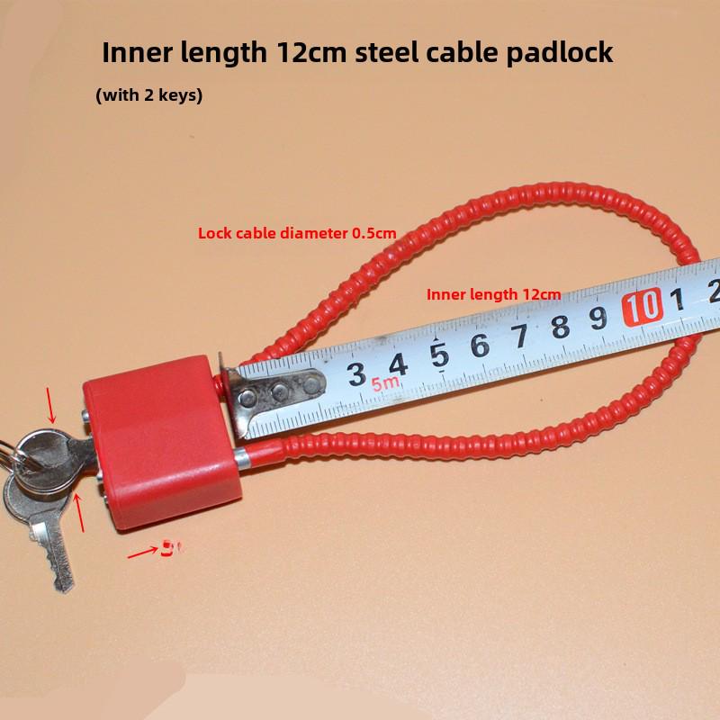 Extended Wire Rope Padlock for Cabinets – Anti-Theft Long Beam Lock