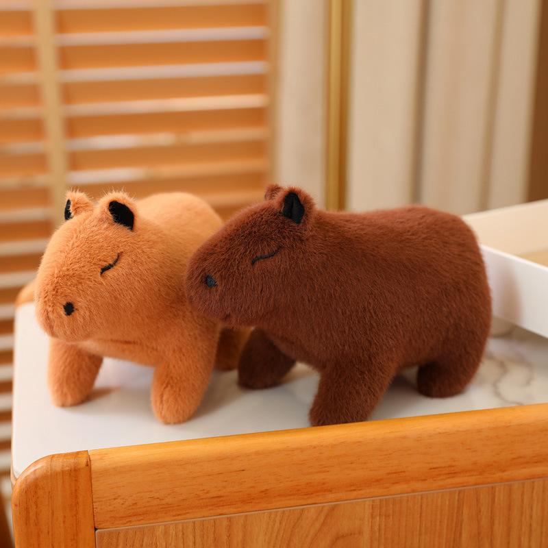 Niedliche Simulations-Capybara-Puppe Plüschtier niedliche kleine Capybara-Puppe Kinder begleiten beruhigendes Kissen Stoffpuppe