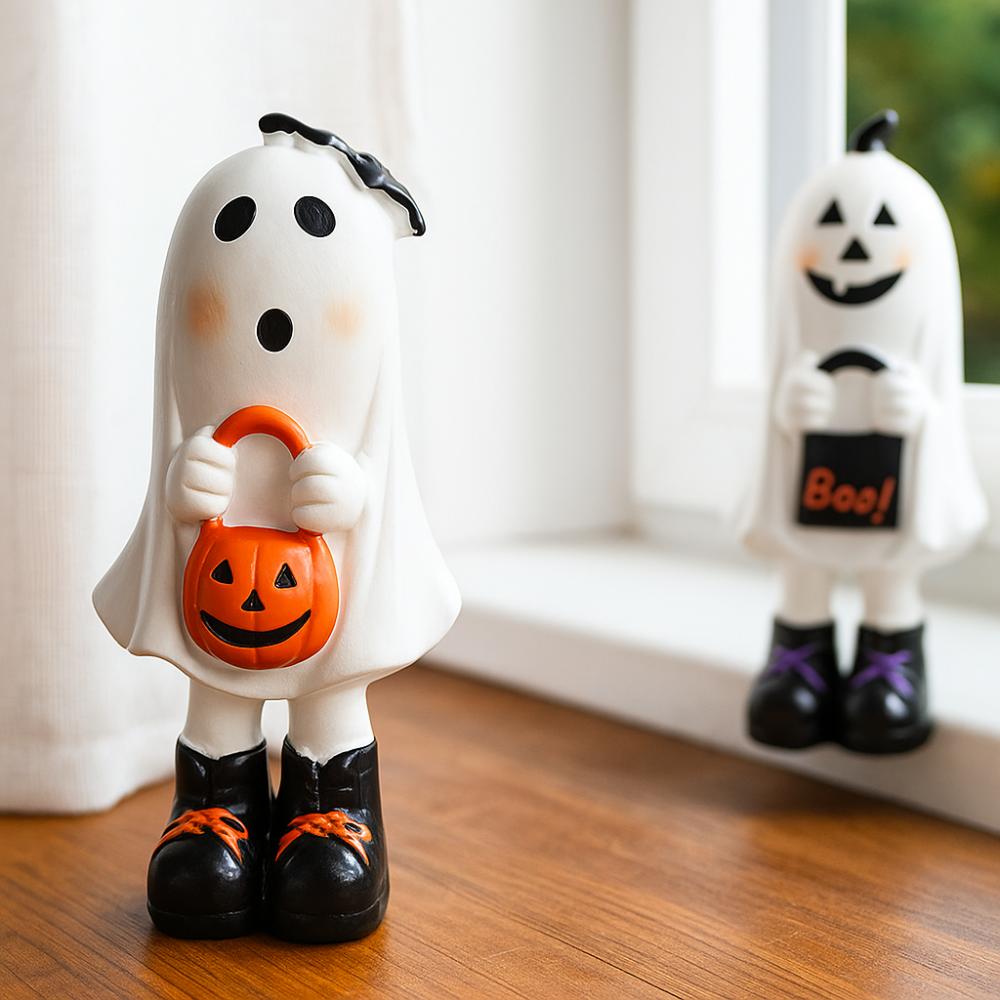 Halloween Themed Cartoon Standing Ghost Ornament Ghost Halloween Decoration  Kids Birthday Gift