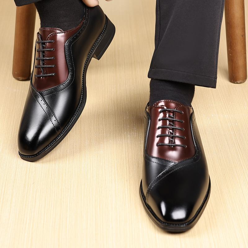 Men's Dress Shoes High Quality Casual Leather Shoe Luxury Party Wedding Shoes for Men Business Formal Shoe Lace-Up Oxford Shoes