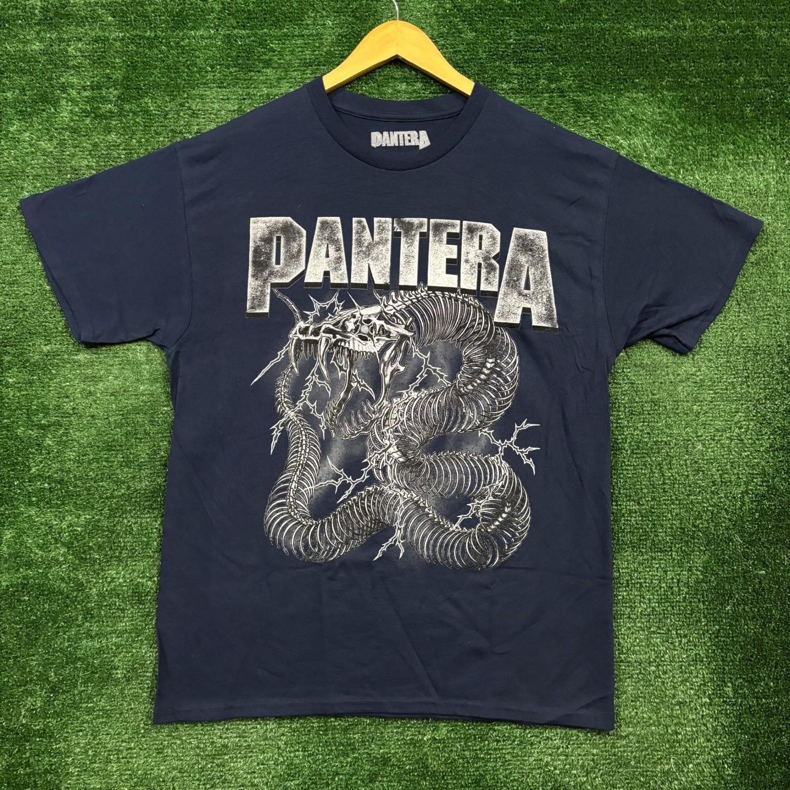 Pantera Skeletal Snake Thrash Metal Band T-Shirt Size Large XL