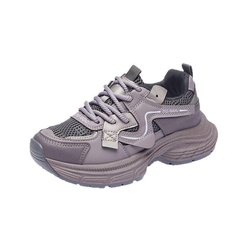2025 spring and autumn new retro thick sole height increase small light casual sports shoes popular dad shoes women