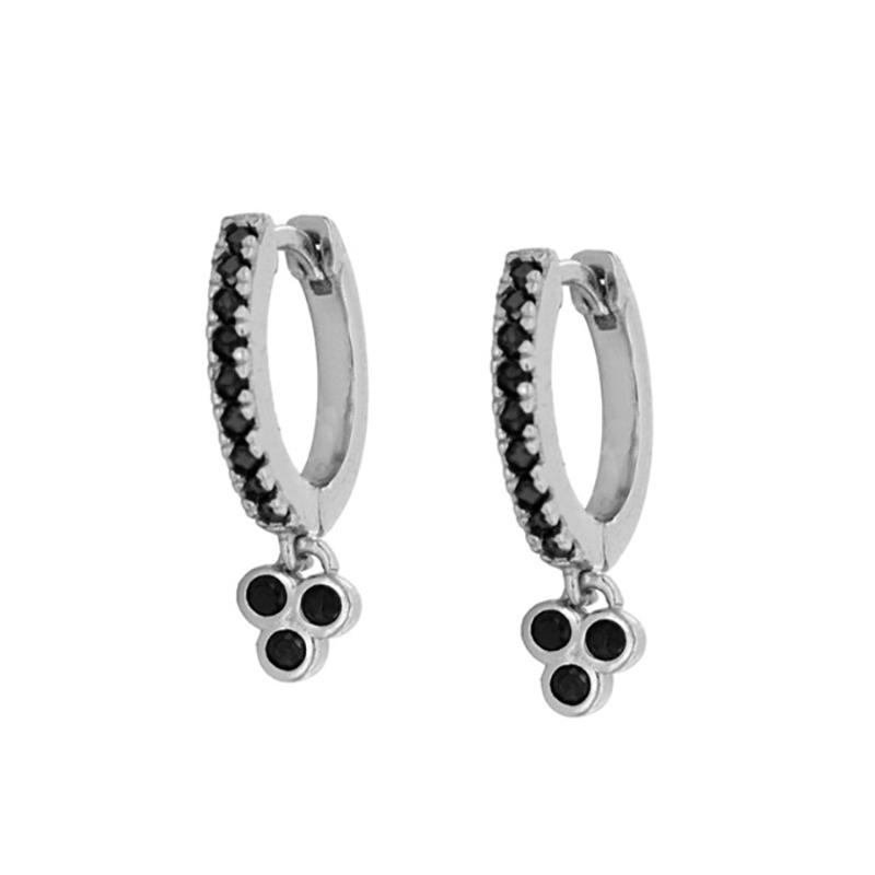 CRMYA Vintage Piercing Ear CZ Zircon Cross Earring Gold Silver Filled Drop Earrings For Women Hoop Earings Jewelry Wholesale