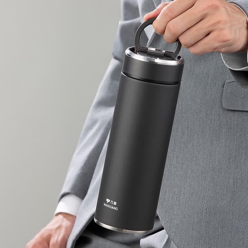 Wanxiang Portable Large Capacity Insulated Tea Mug with Filter