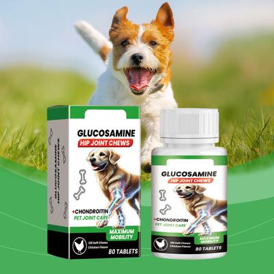 Advanced Dog Joint Health Formula 80 Tablets Joint Relief for Senior Dogs Active Pet Joint Caring Nutrition Tablets