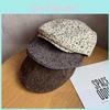 Retro Leopard Print Beret Hat For Women Summer Spring Fall Breathable Sun Protection
