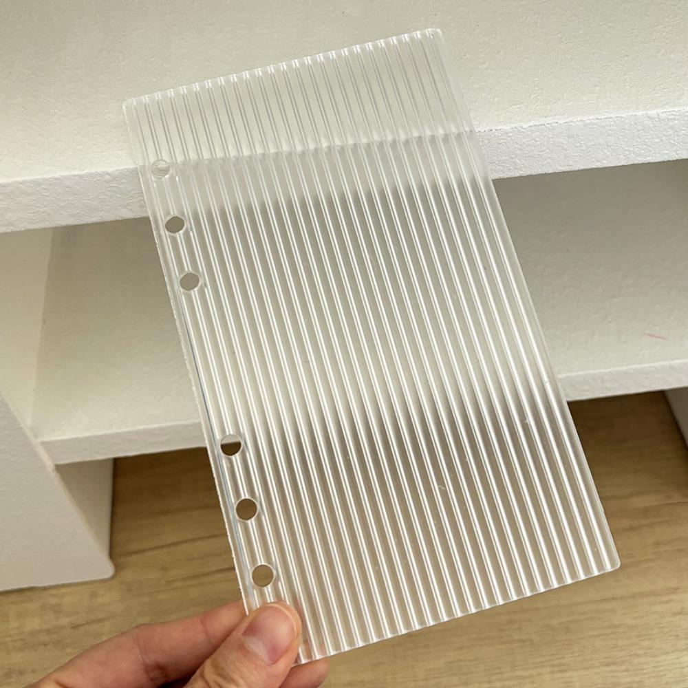 Acrylic A6 Notebook Cover Hard Transparent/Water Ripple Loose Leaf Notebook Shell DIY Photo Album Notebook