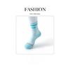 Female Spring and Autumn Striped Letters Professional Badminton Tennis In Tube Cotton Socks