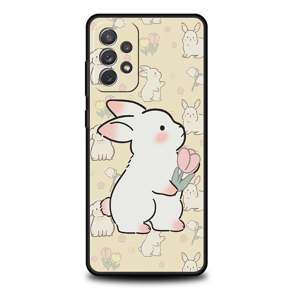 Cute Colorful Rabbit Phone Case for Samsung A51 A71 A21S A12 A11 A15 A25 A31 A41 A23 A33 A53 A73 A03S A05S A13 5G A35 A55 Cover