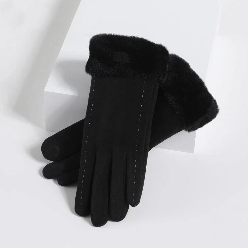 

Женские перчатки зимние ворсистые утолщенные теплые перчатки милые осенние и зимние перчатки для езды на электромобиле в холодную погоду one size