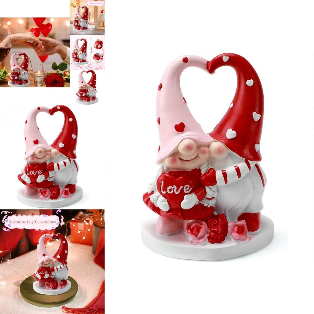 Charmante Harz-Gnom-Figur für die Heimtischdekoration Perfektes Valentinstagsgeschenk