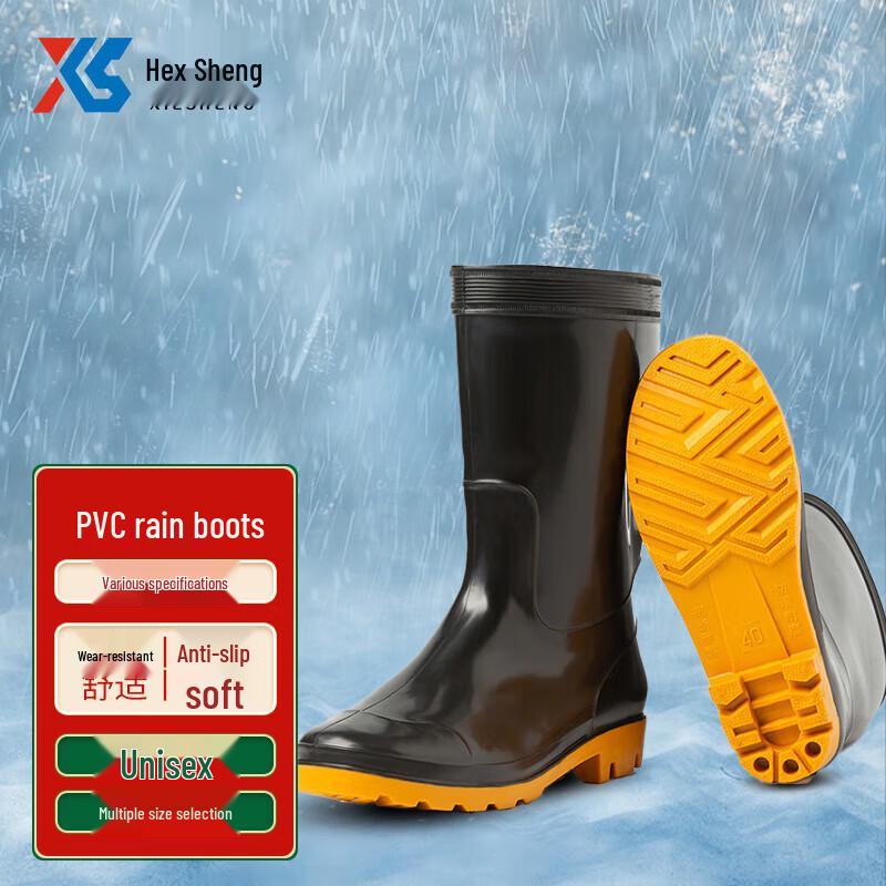 Men s PVC Anti-Slip Work Rain Boots
