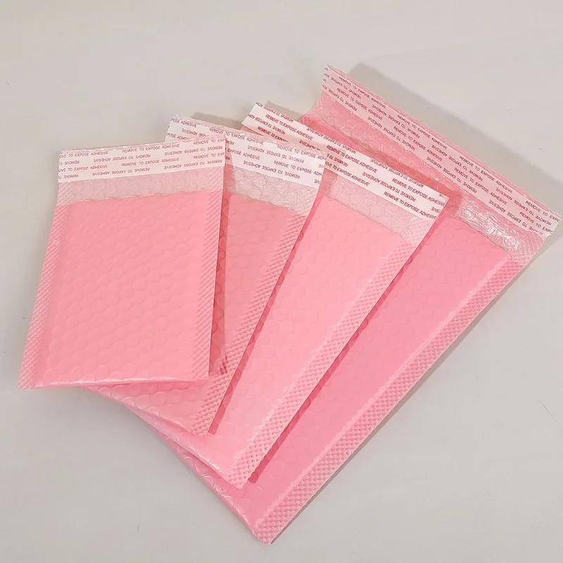 100/10x Pink Bubble Bag Various Size Bubble Mailers Self Seal Padded Envelopes Pink Gift Bags for Small Businesses Home Storage