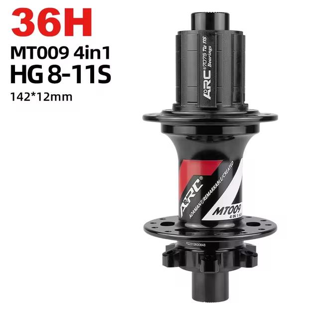 ARC MT009 Fahrradnabe 32 28 36 Löcher 6 Klinken HG MS XD 8 9 10 11 12 Gänge Freilaufkörper Gedichtete Lager MTB Mountainbike Vorder- Hinterradnabe
