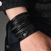 Cross-border new number 8 multi-layer leather jewelry men's bracelet leather rope woven jewelry alloy bracelet magnet buckle
