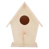 Hanging Bird House Wooden DIY Bird Feeder Houses for Decorations Indoors GardensSingle Layer No. 3