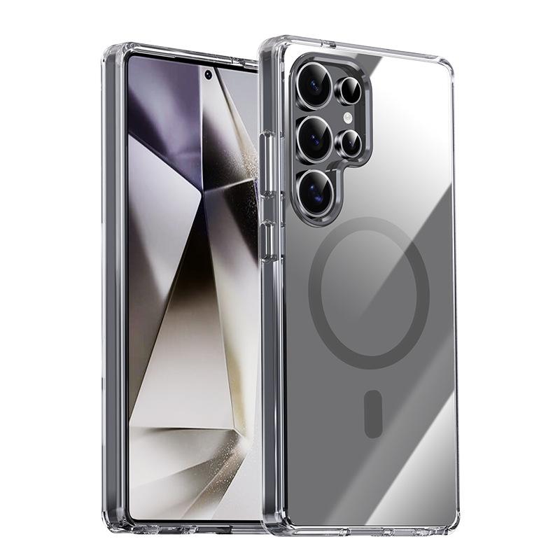 Suitable for Samsung S25 Ultra Mobile Phone Case Transparent Anti-fall Samsung25plus Magnetic Protective Case S25