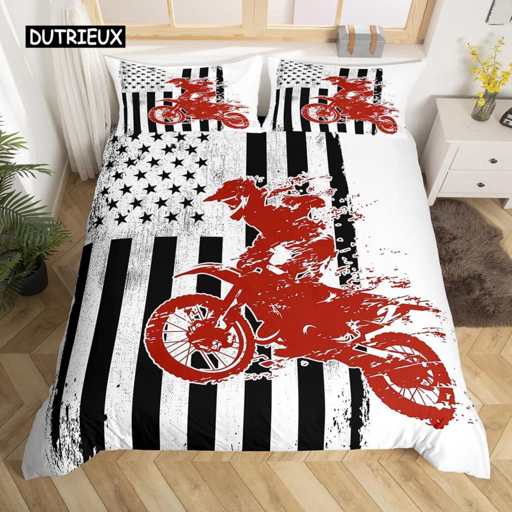 American Flag Duvet Cover Microfiber Bald Eagle Patriot United States Flag Bedding Set Independence Fourth of July Quilt Cover