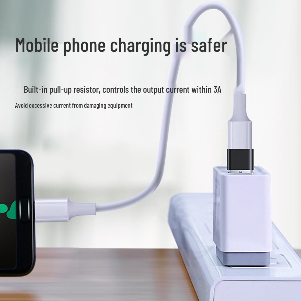 USB Male To Type-C Female OTG Adapter: Supports PD Fast Charging & Data Transfer