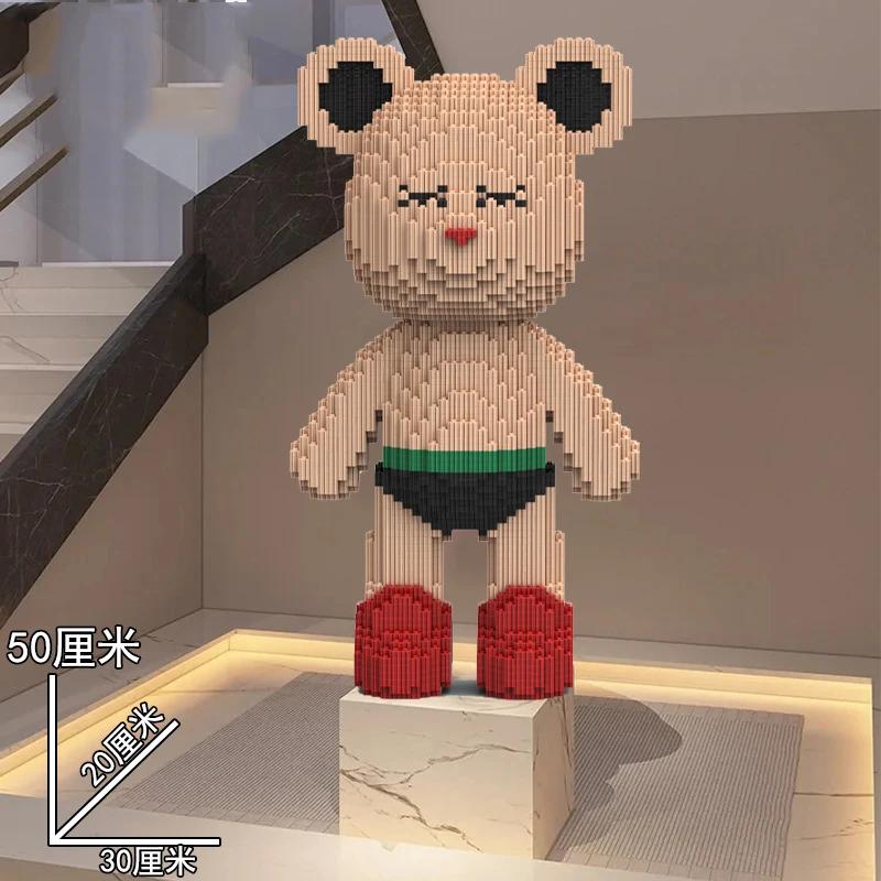 Colorful Animal Bear Mini Brick Kawaii Art Bear Panda Ornament Building Block DIY Assembly Toys for Home Decoration