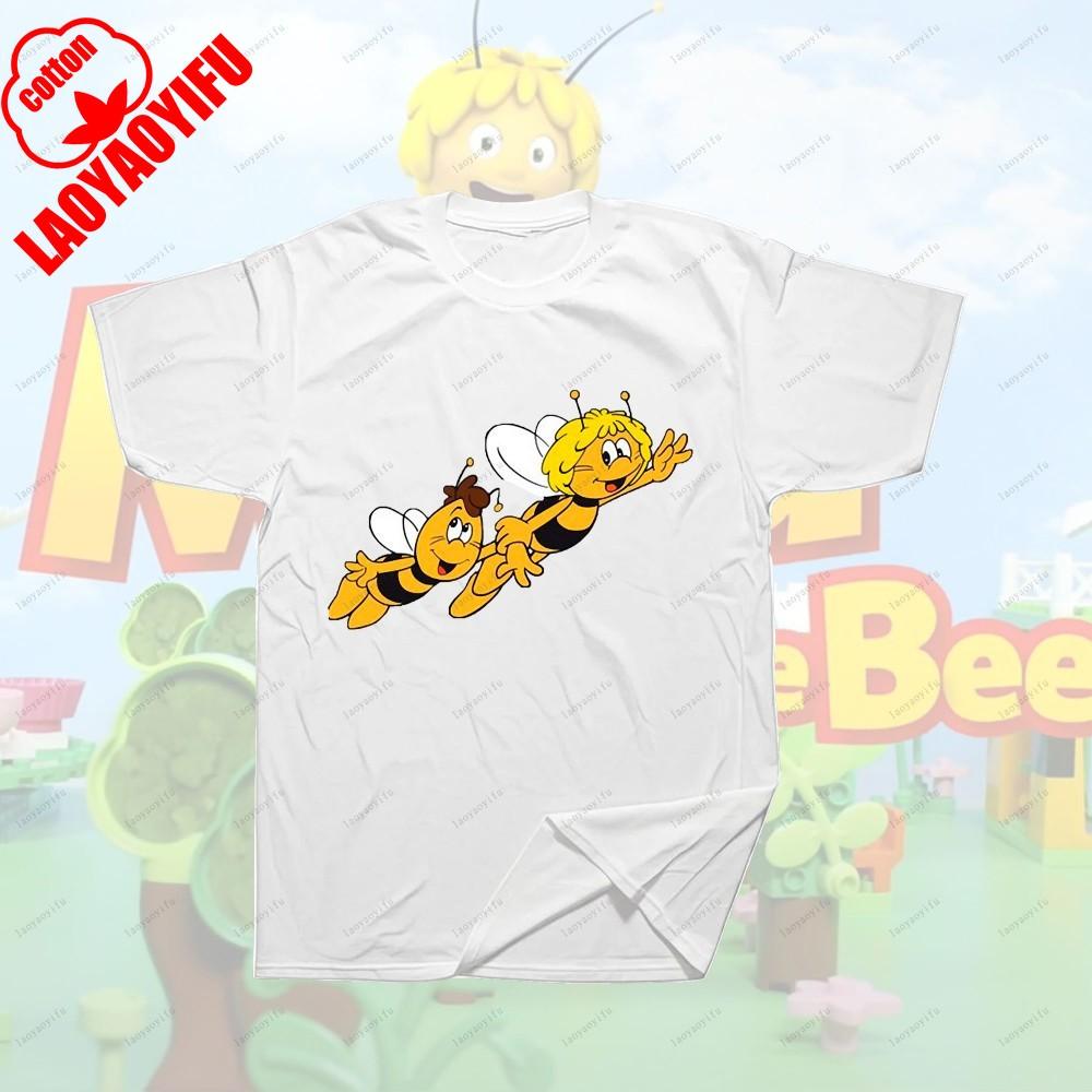 Maya The Bee Movie Cartoon Character T-shirts Cartoons T Shirt Breathable Camisetas Harajuku Creative Cool Trending T Shirt