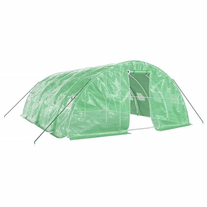 VidaXL Greenhouse with Green Steel Frame 30 M² 6x5x2.3 M, Polytunnel, Cold Frame, Tomato Greenhouse, Garden Greenhouse, 3188084