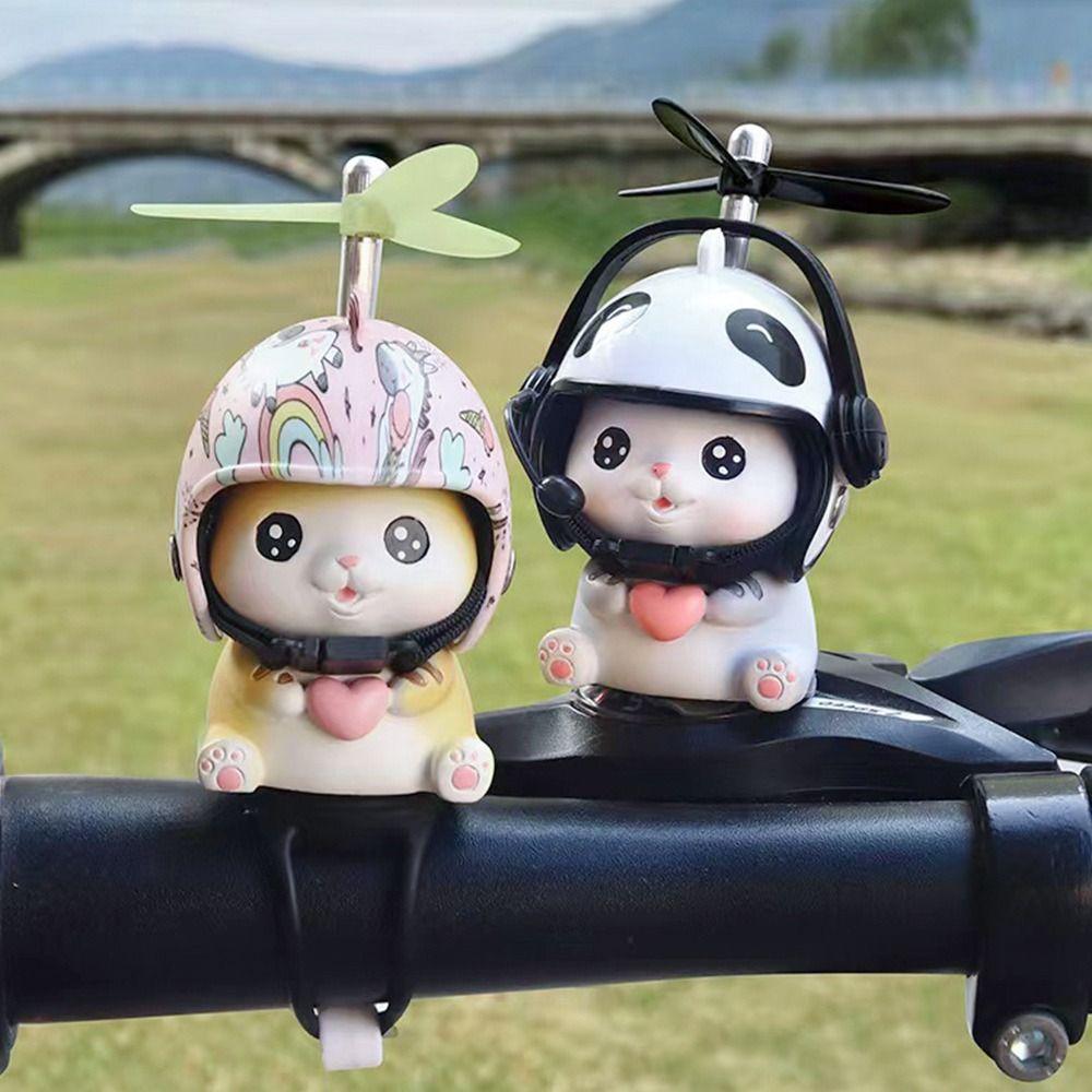 Cute Bike Electric Ornaments Cat Helmet Propeller Riding Equipment Accessories